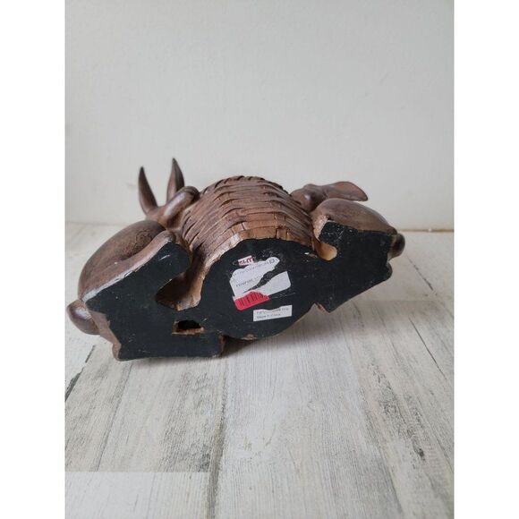 faux chocolate Easter rabbit Brown basket figure home decor centerpiece - Picture 7 of 7